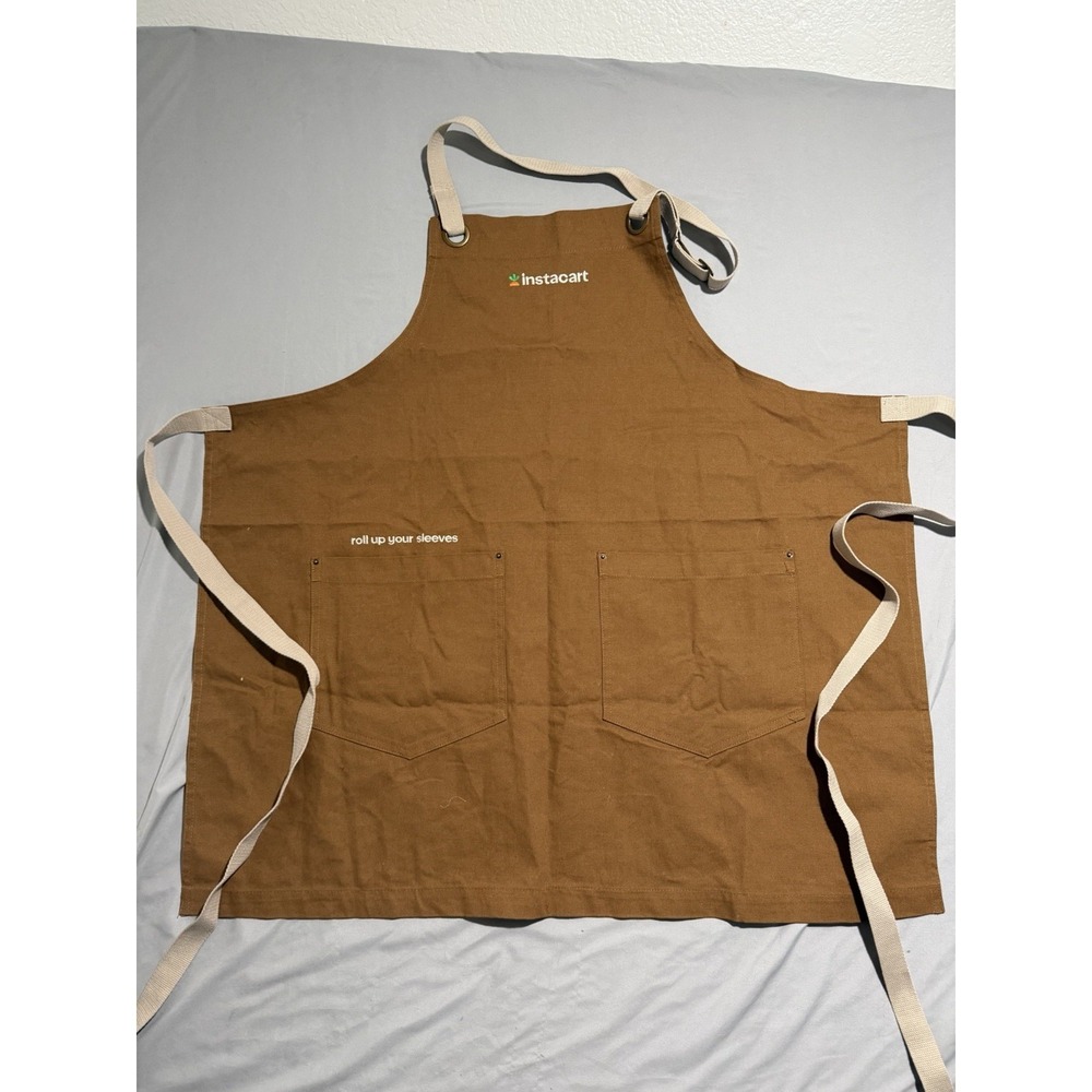 Port Authority Instacart duck brown apron, unisex, OS